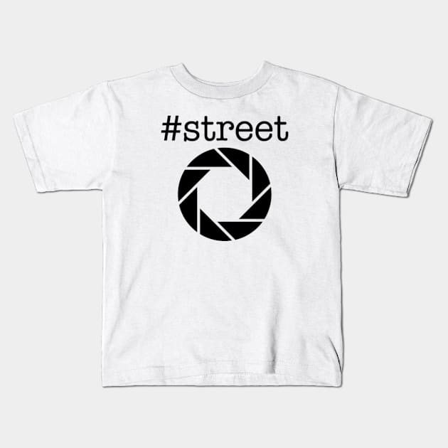 #street photography (black) Kids T-Shirt by PhotoPunk